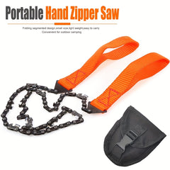 Pocket Chainsaw & Gloves Portable Survival Saw Folding Hand Saw