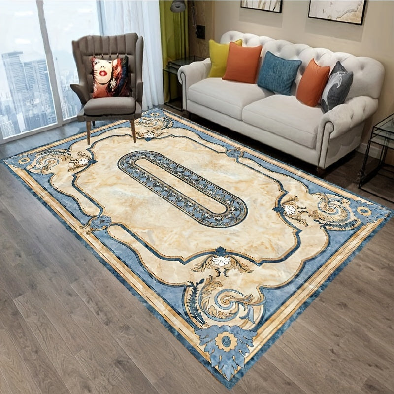 Boho Anti Fatigue Kitchen Rug Vintage Non Slip Soft Faux Sheepskin Floor Mat