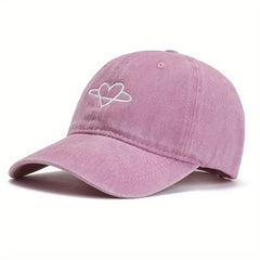 Love Heart Embroidered Baseball Cap Couple Dad Hat Soft Top Baseball Caps