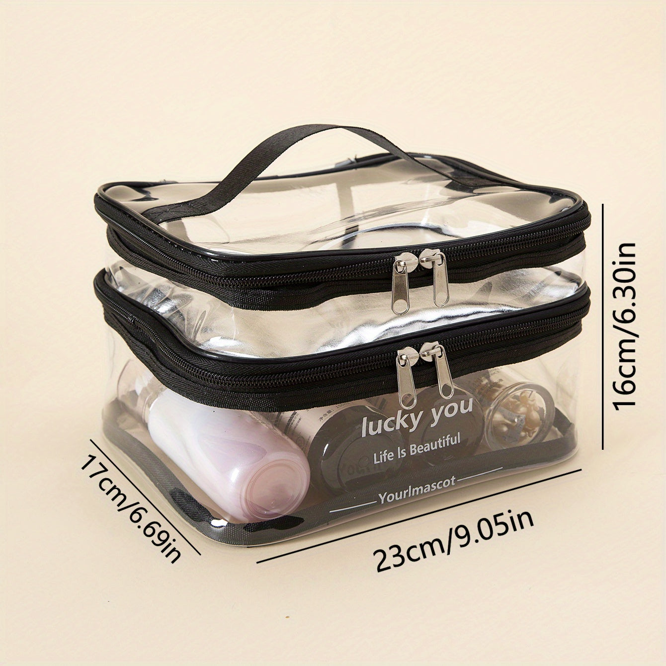 Clear Cosmetic Bag Travel Makeup Bag Waterproof Toiletry Bag Portable Organizer