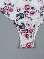 Floral Lace Lingerie Set Push Up Bra & Thong Panties