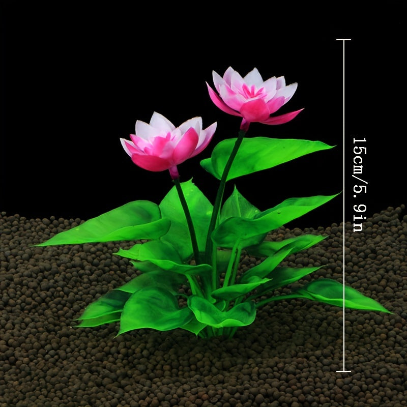 Artificial Lotus Flower Decorations for Aquarium