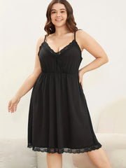 Contrast Lace V Neck Nightdress