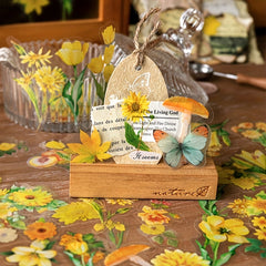 100pcs Four Seasons Flower Collection Stickers Retro Plant Flower Stickers