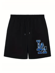 Men's LA Graphic Drawstring Shorts for Summer
