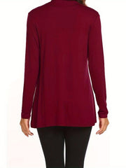 Casual Open Front Long Sleeve Cardigan for Women