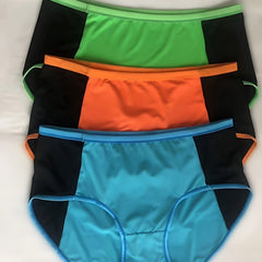 3 Pack Plus Size High Waisted Briefs Set Women's Plus Comfort Panties
