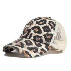 Criss Cross Ponytail Baseball Cap Trucker Hat