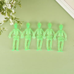 5Pcs Mini Skull Doll PVC Skeleton Zombie Toy Halloween Decor