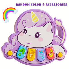 Baby Unicorn Music Box Toy with Piano Keyboard Educational Musical Toy