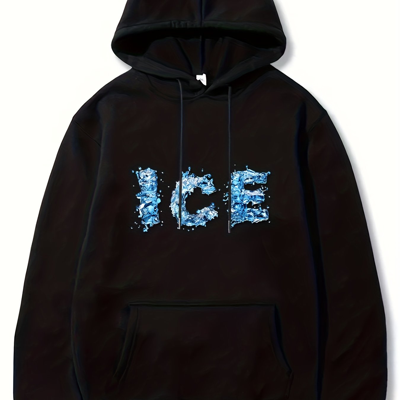 ICE Print Hoodie Long Sleeve Top Men's Clothes For Spring Fall Winter