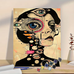 DIY Painting by Numbers Kit Eyed Girl for Beginners