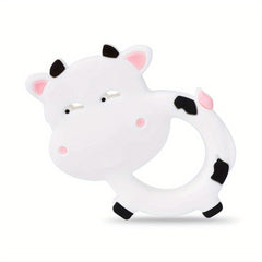 Silicone Baby Teether Toy Baby Cow Chew Teething Relief Toy For Sucking Needs