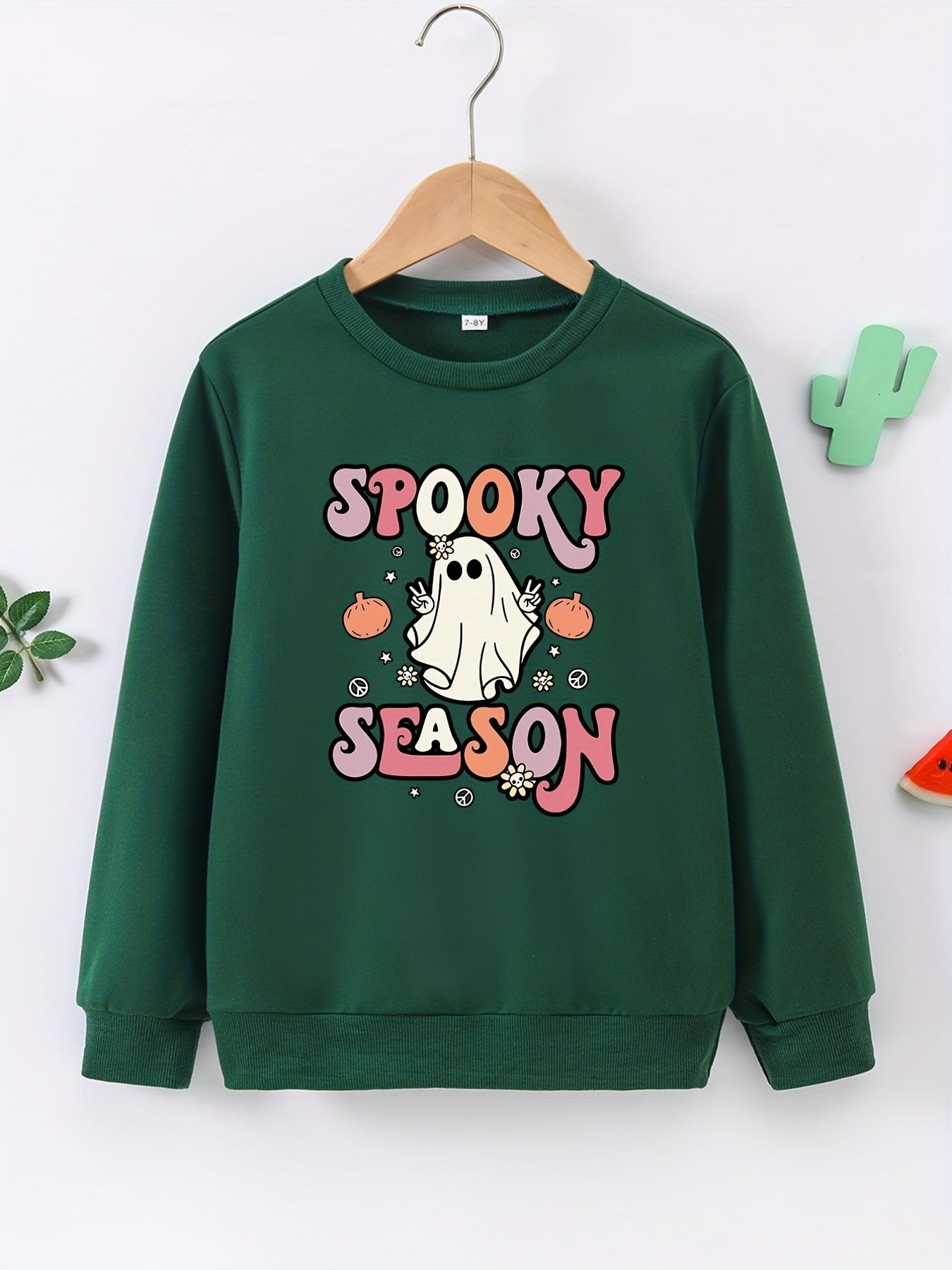 Spooky Season Halloween Pullover for Girls Comfort Fit Sweatshirt