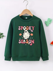 Spooky Season Halloween Pullover for Girls Comfort Fit Sweatshirt