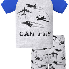Toddler Girls Airplane Print Pajama Set