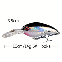 5pcs Crankbait Fishing Lures 3 94inch Big Wobblers Quick Dive Carp Fishing