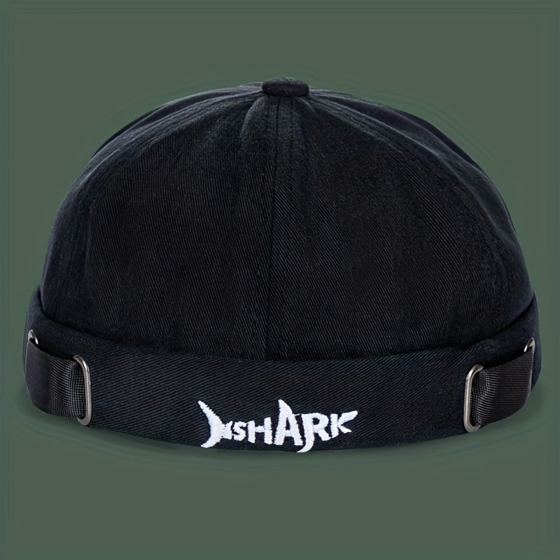 Cotton Shark Embroidery Melon Caps Skullies Beanie