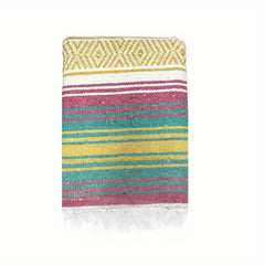 Mexican Woven Blanket for Outdoor Activities - Beach, Picnic, Yoga, Camping