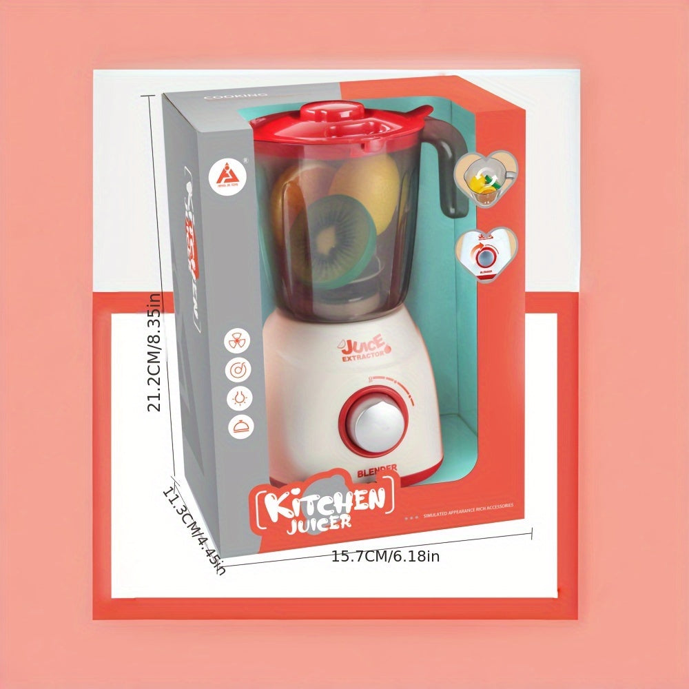 Kids Pretend Play Juicer Toy Kitchen Fruit Blender Essential Home Toys