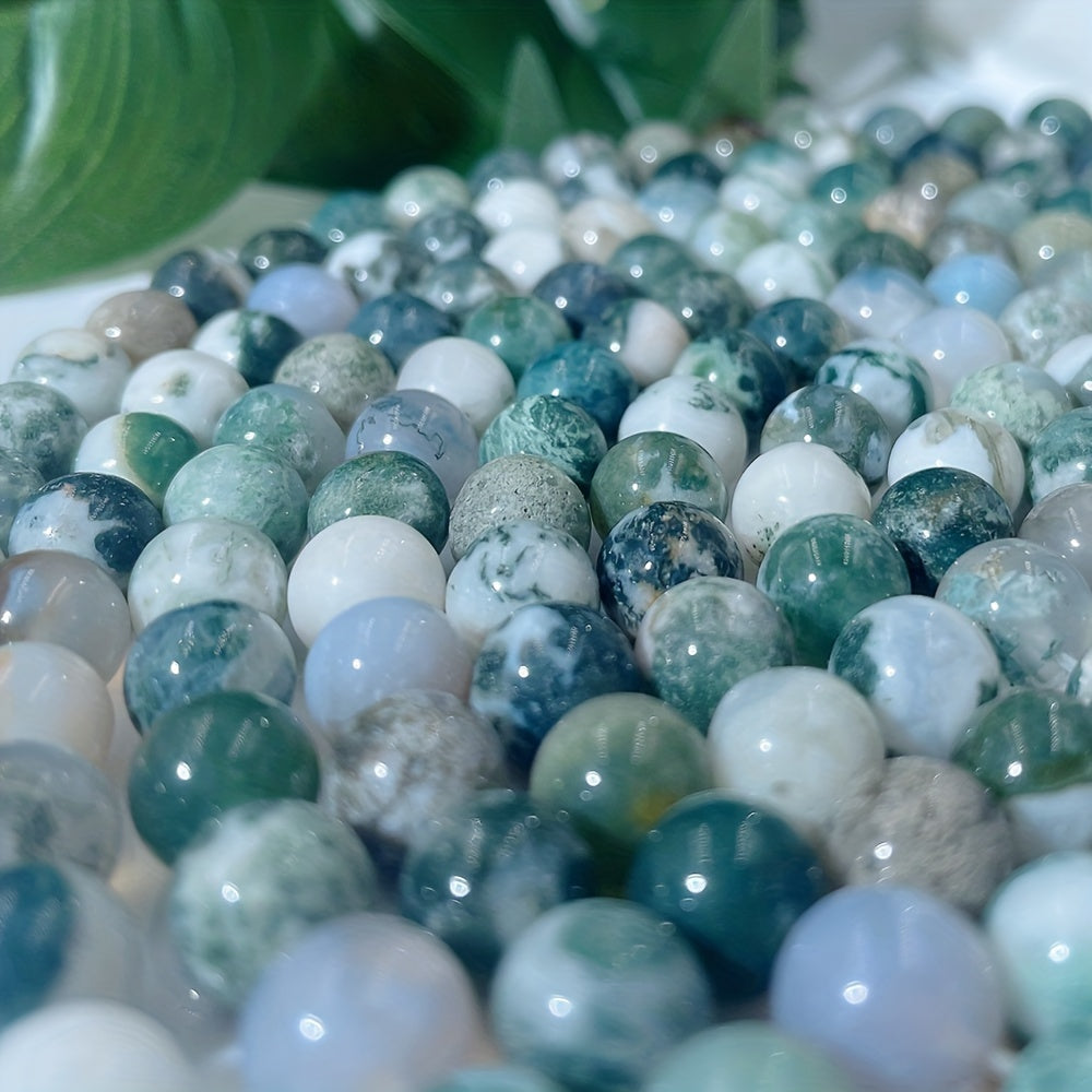 Jade Tree Bark Agate Bracelet Indian Chalcedony Water Grass Loose Bead