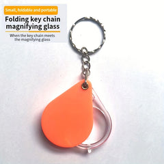Portable Folding Magnifying Glass Key Chain