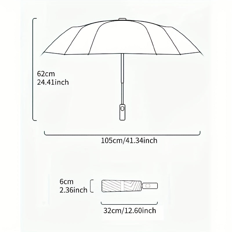 3-Fold Windproof UV Protection Auto Open Umbrella