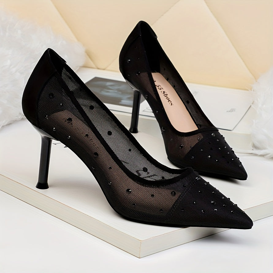Women's Rhinestone Stiletto Heel Shoes