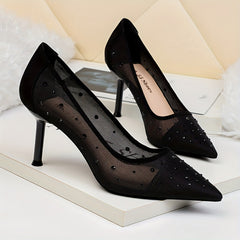 Women's Rhinestone Stiletto Heel Shoes