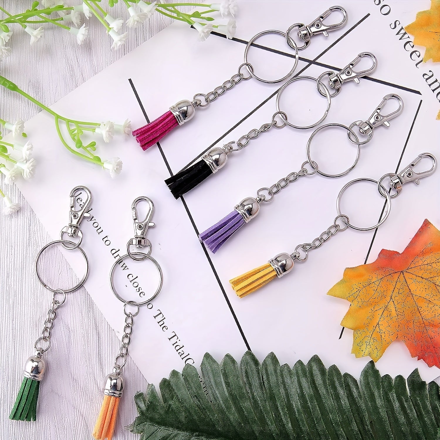 350pcs DIY Keychain Fringe Set for Crafts Christmas Halloween