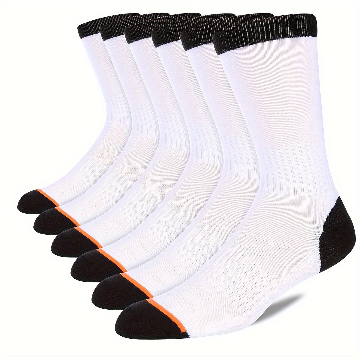 ACEFINE 6 Pairs Crew Socks Soft Breathable Sports Men's Autumn Winter