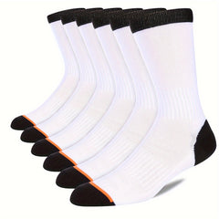 ACEFINE 6 Pairs Crew Socks Soft Breathable Sports Men's Autumn Winter