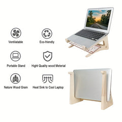 Bamboo Computer Stand for Monitor Ergonomic Position