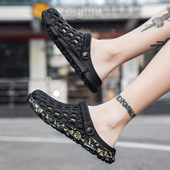 Men's Closed Toe Water Shoes Slip on Sandals Soft Sole Beach Sandals