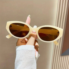 Y2K Cat Eye Oval Sunglasses UV400 Sun Shades