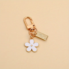 Cartoon Flower Keychain Metal Key Ring Purse Car Charm Gift