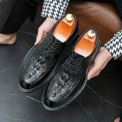 Men's Lace Up Business Casual Shoes Slip Low Top Classic