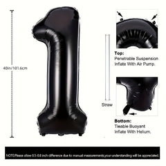 Large 101 6cm Number Balloons Set for Christmas Halloween