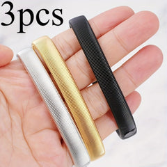 3pcs Metal Sleeve Holders Elastic Non Slip Arm Bands Men Women Sleeve Support