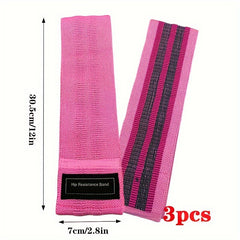3pcs Elastic Squat Resistance Bands Buttocks Fitness Training Tension Bands