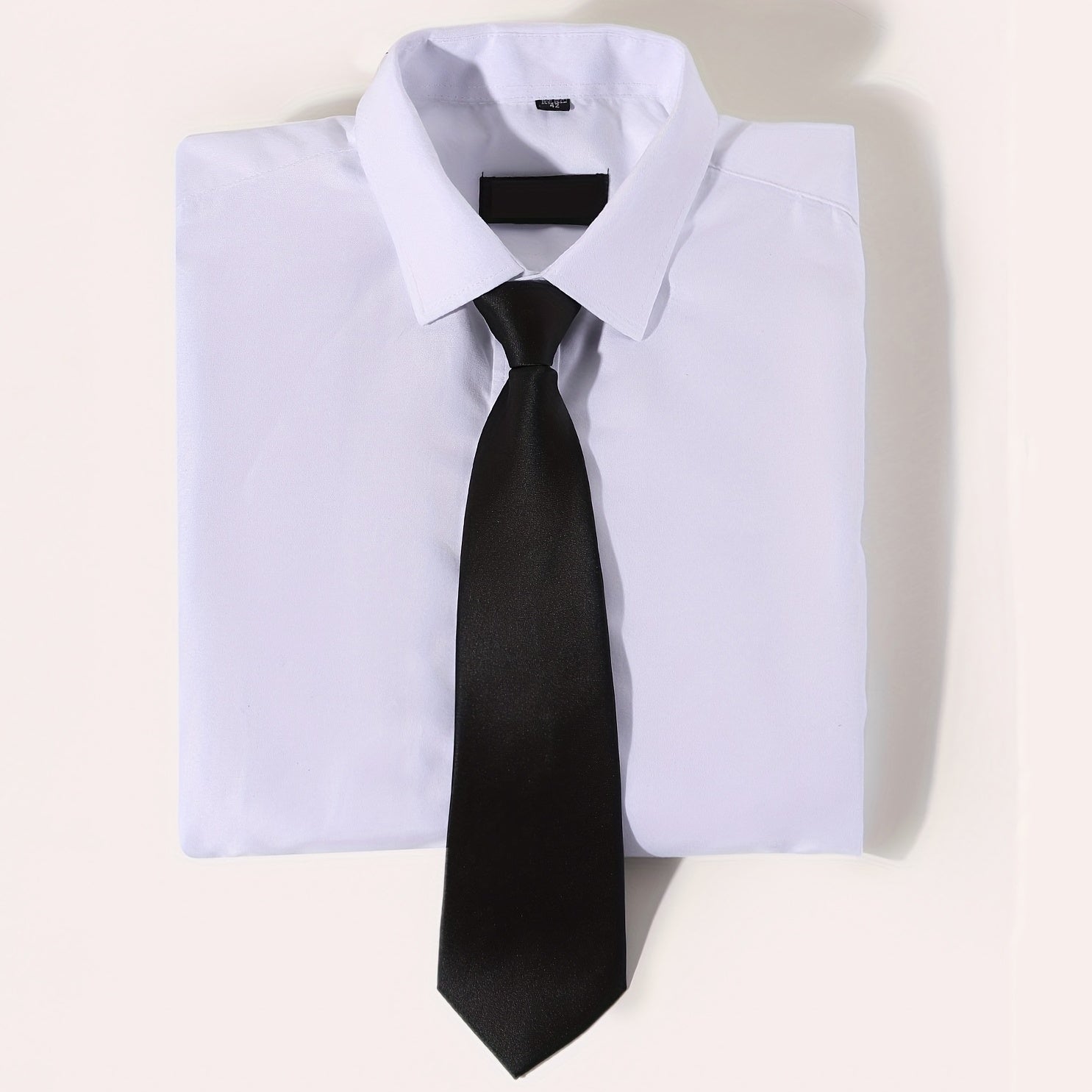 College Style Solid Casual Necktie Unisex Plain Shirt Uniform Tie
