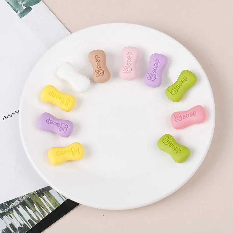 6 Pack Mixed Dollhouse Soaps PVC 14 Age Decorative Bathroom Accessories