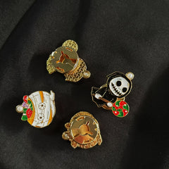 2pcs Halloween Pumpkin Button Covers Easy Clip On Jack O' Lantern