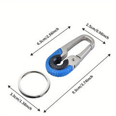 Men's Stainless Steel Car Keychain Waist Clip With Key Ring