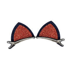Sequin Kitten Ears Hair Clips for Christmas Parties