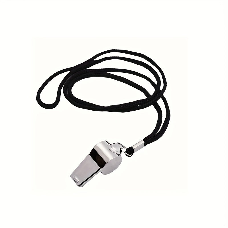Metal Emergency Whistle With Lanyard for Outdoor Camping & Mountaineering