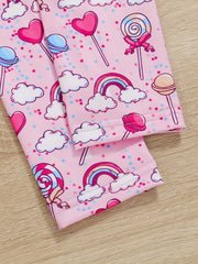 Toddler Girls Lollipop And Rainbow Athletic Leggings