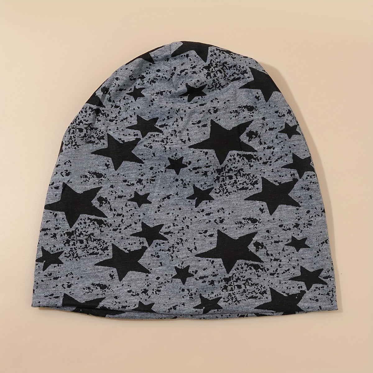 Star Print Hip Hop Beanies Goth Unisex Elastic Skull Cap Vintage