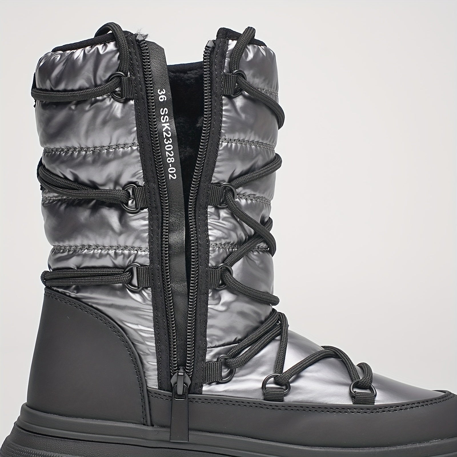 Women's Waterproof Warm Winter Snow Boots Lace Up Ankle Booties