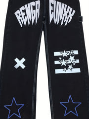 Baggy Denim Pants Wide Leg Loose Cargo Jeans